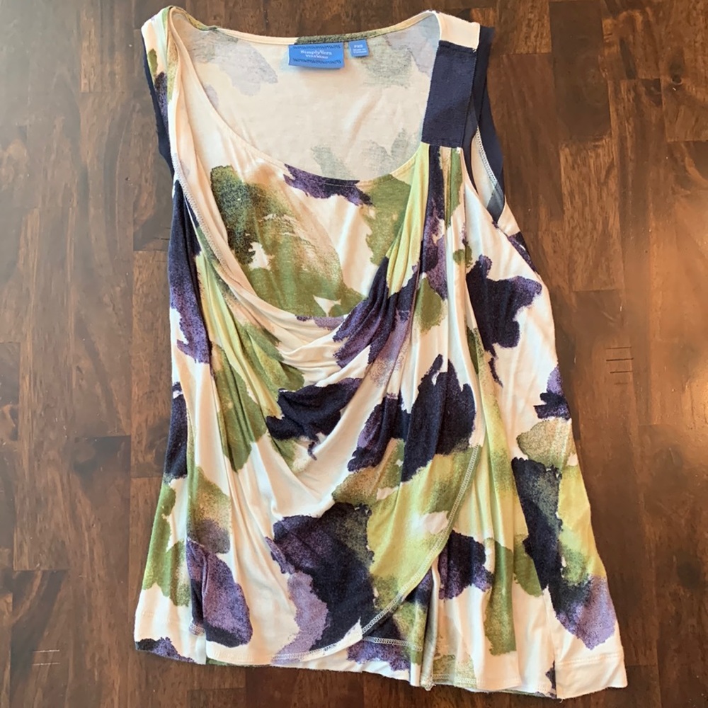 EUC Simply Vera Vera Wang petite extra small sleeveless top, PXS, like new